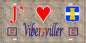 Plaque métal décorative 15 x 30 cm mur antique 57 J' ❤️ Vibersviller, canton du Saulnois Moselle 57