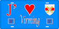 Plaque métal décorative 15 x 30 cm fond bleu 57 J' ❤️Virming, canton du Saulnois Moselle 57