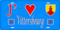 Plaque métal décorative 15 x 30 cm fond bleu 57 J' ❤️Vittersbourg, canton du Saulnois Moselle 57