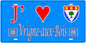 Plaque métal décorative, J' ❤️Vrigne aux Bois, Ardennes, fond  mur bleu 08
