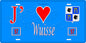 Plaque métal décorative 15 x 30 cm fond bleu 57 J' ❤️Wuisse, canton du Saulnois Moselle 57