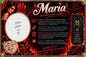 Plaque métal décorative, Maria Gaelle (Démon)