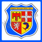 Plaque métal décorative modèle écusson blason Auvergne Rhône Alpes