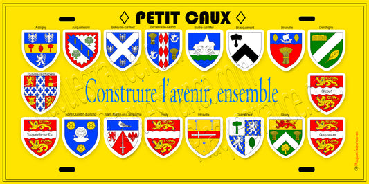 Plaque métal décorative 15x30 collector Petit Caux, Seine Maritime (76)
