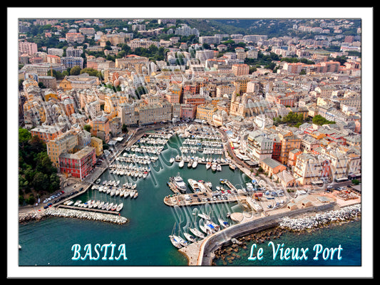 Plaque métal décorative Bastia le Vieux Port