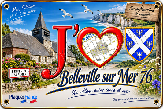Pack 20 plaques identiques Belleville sur Mer