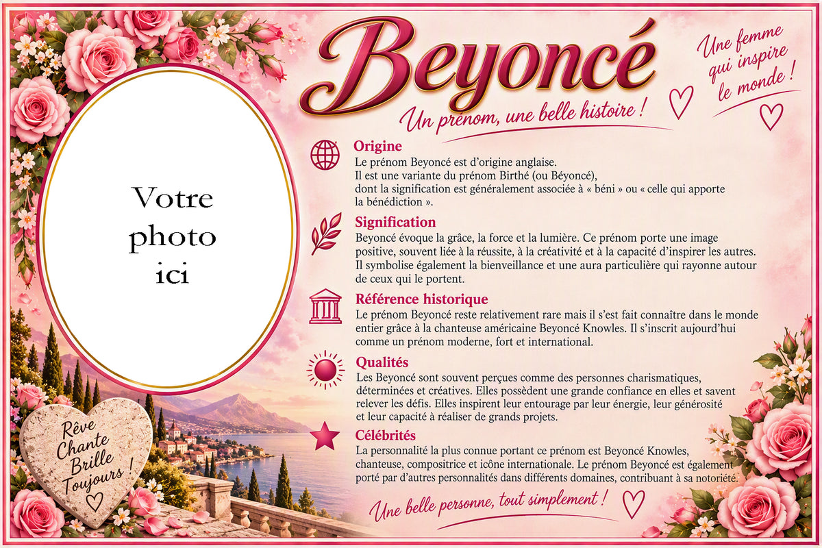 Plaque métal décorative, Beyoncé