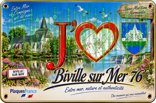 Fichier digital J' ❤️ Biville sur Mer, Seine Maritime (76)