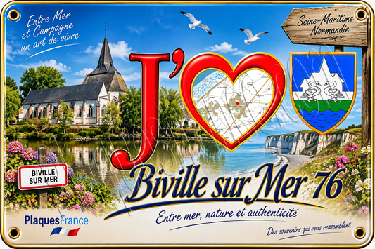 Pack de 20 plaques identiques Biville sur Mer