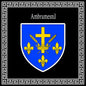 Plaque métal décorative 30 x 30 cm carrée noire Ambrumesnil, Seine Maritime (76)