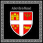 Plaque métal décorative carrée noire 30 cm X 30  cm J' ❤️ Auberville-la-Manuel, Seine Maritime (76)
