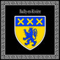 Plaque métal décorative carrée 30x30cm noire blason Bailly-en-Rivière, Seine Maritime (76)