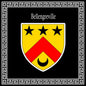 Plaque métal décorative carrée 30x30cm noire blason Bellengreville, Seine Maritime (76)