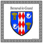 Plaque métal décorative carrée blanche blason Berneval-le-Grand, Seine Maritime (76)