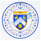 Plaque métal décorative aile lys ronde Ø 30 cm blason Bousse, canton Sarralbe Moselle 57