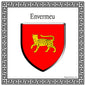 Plaque métal décorative carrée 30x30cm blanche blason Envermeu, Seine Maritime (76)