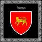 Plaque métal décorative carrée 30x30cm noire blason Envermeu, Seine Maritime (76)