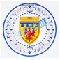 Plaque métal décorative aile lys ronde Ø 30 cm blason Fontoy, canton Algrange Moselle 57