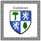 Plaque métal décorative carrée blanche blason Guilmécourt, Seine Maritime (76)