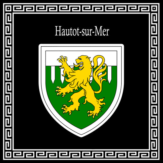 Plaque métal décorative  30 x 30 cm carrée noir Hautot-sur-Mer, Seine Maritime (76)