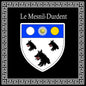 Plaque métal décorative carrée noire 30 X 30 cm blason Le Mesnil-Durdent, Seine Maritime (76)