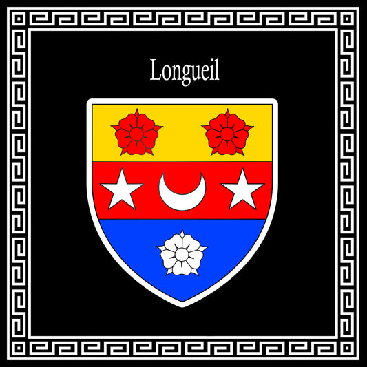 Plaque métal décorative  30 x 30 carrée noir Longueil, Seine Maritime (76)