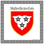 Plaque métal décorative carrée blanche 30 X 30 cm blason Malleville-les-Grès, Seine Maritime (76)