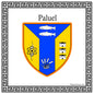 Plaque métal décorative carrée blanche 30 X 30 cm blason Paluel, Seine Maritime (76)