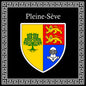 Plaque métal décorative carrée noire 30 X 30 cm blason Pleine-Sève, Seine Maritime (76)