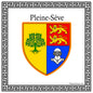 Plaque métal décorative carrée 30 X 30 cm blason Pleine-Sève, Seine Maritime (76)