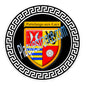 Plaque métal décorative fond noir ronde Ø 30 cm blason Puttelange-aux-Lacs, Canton de Sarralbe Moselle 57