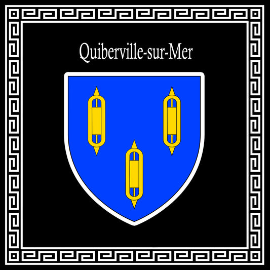 Plaque métal décorative 30 x 30 carrée noir  Quiberville-sur-Mer, Seine Maritime (76)
