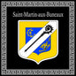 Plaque métal décorative carrée noire 30 X 30 cm blason Saint-Martin-aux-Buneaux, Seine Maritime (76)