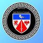 Plaque métal décorative ronde noire blason Saint-Martin-en-Campagne, Seine Maritime (76)