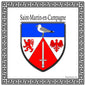 Plaque métal décorative carrée 30X30 blanche blason Saint-Martin-en-Campagne, Seine Maritime (76)