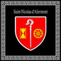 Plaque métal décorative carré noire 30 cm x30 cm blason Saint-Nicolas-d’Aliermont, Seine Maritime (76)