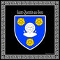 Plaque métal décorative carrée noire blason Saint-Quentin-au-Bosc, Seine Maritime (76)