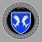 Plaque métal décorative ronde noire Ø 30 cm  blason Saint-Valery-en-Caux, Seine Maritime (76)
