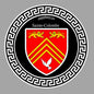 Plaque métal décorative ronde noireØ 30 cm blason Sainte-Colombe, Seine Maritime (76)