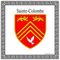 Plaque métal décorative carrée blanche 30 x30 cm blason Sainte-Colombe, Seine Maritime (76)