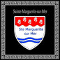 Plaque métal décorative  30x30 CM carrée noire  Sainte-Marguerite-sur-Mer, Seine Maritime (76) (Copie)