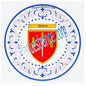 Plaque métal décorative aile lys ronde Ø 30 cm blason Spicheren, canton Stiring-Wendel Moselle 57