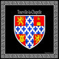 Plaque métal décorative carrée noire blason Tourville-la-Chapelle, Seine Maritime (76)