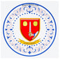 Plaque métal décorative aile lys ronde Ø 30 cm blason Albestroff, canton du Saulnois Moselle 57