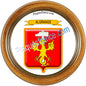 Plaque métal décorative  blason Algrange, Moselle 57, cadre bois 