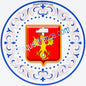 Plaque métal décorative blason Algrange Moselle 57, façon assiette aile lys