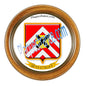 Plaque métal décorative format rond Ø 30 cm cadre bois Bénestroff, canton du Saulnois, Moselle 57