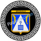 Plaque métal décorative fond noir ronde Ø 30cm  blason Bronvaux, canton Rombas 57