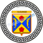 Plaque métal décorative fond blanc rond Ø 30 cm blason Clouange, canton Hayange 57 (Copie)