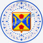 Plaque métal décorative façon assiette aile lys Ø 30 cm blason Clouange, canton Hayange 57